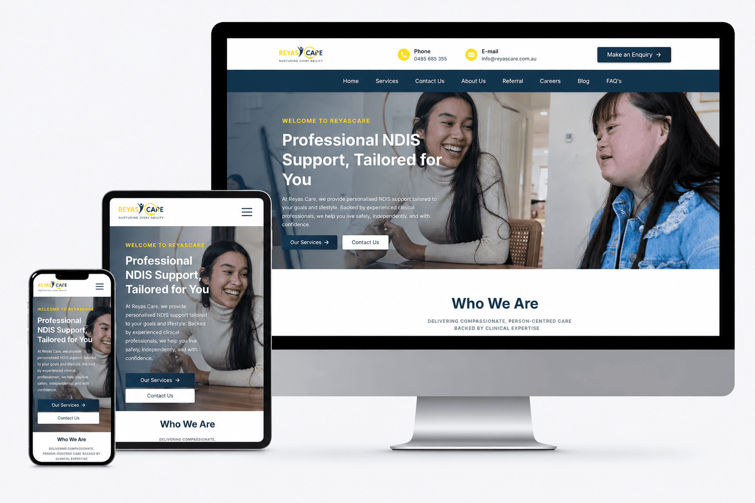 NDIS provider website design preview